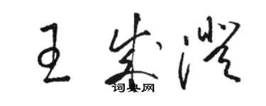 駱恆光王成澄草書個性簽名怎么寫