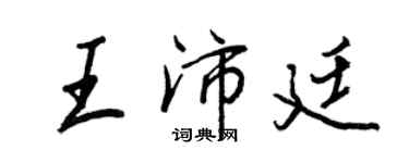 王正良王沛廷行書個性簽名怎么寫