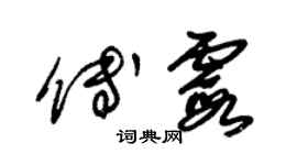 朱錫榮傅霞草書個性簽名怎么寫