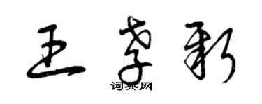 曾慶福王孝新草書個性簽名怎么寫