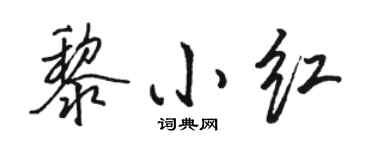 駱恆光黎小紅行書個性簽名怎么寫