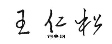 駱恆光王仁松草書個性簽名怎么寫