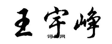 胡問遂王宇崢行書個性簽名怎么寫