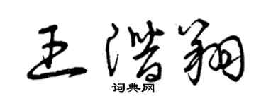 曾慶福王潛翔草書個性簽名怎么寫