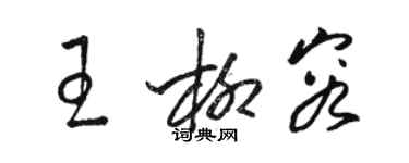 駱恆光王柳容草書個性簽名怎么寫