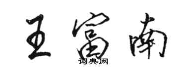 駱恆光王富南行書個性簽名怎么寫