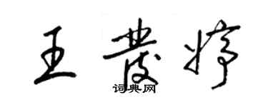 梁錦英王發婷草書個性簽名怎么寫