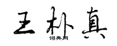 曾慶福王朴真行書個性簽名怎么寫