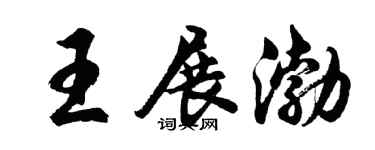 胡問遂王展渤行書個性簽名怎么寫