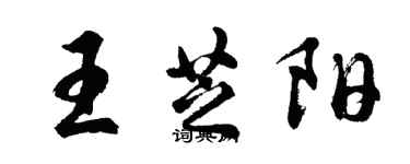 胡問遂王芝陽行書個性簽名怎么寫