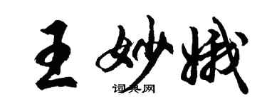 胡問遂王妙娥行書個性簽名怎么寫