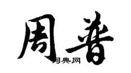 胡問遂周普行書個性簽名怎么寫