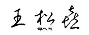 梁錦英王松喜草書個性簽名怎么寫