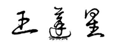 曾慶福王蓬星草書個性簽名怎么寫