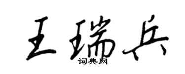 王正良王瑞兵行書個性簽名怎么寫