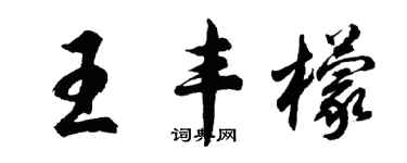 胡問遂王豐檬行書個性簽名怎么寫