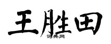 翁闓運王勝田楷書個性簽名怎么寫