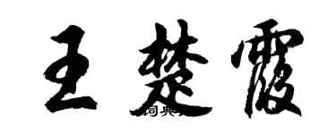 胡問遂王楚霞行書個性簽名怎么寫