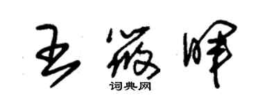 朱錫榮王筱暉草書個性簽名怎么寫