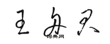 駱恆光王舟君草書個性簽名怎么寫