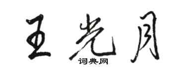 駱恆光王光月行書個性簽名怎么寫