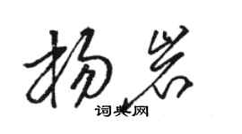 駱恆光楊岩草書個性簽名怎么寫