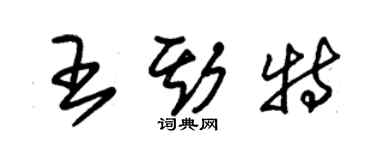 朱錫榮王斯特草書個性簽名怎么寫