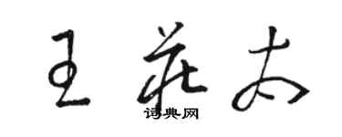 駱恆光王莊太草書個性簽名怎么寫