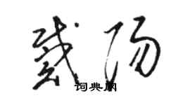 駱恆光戴陽草書個性簽名怎么寫