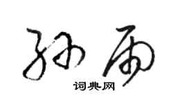 駱恆光孫雨草書個性簽名怎么寫