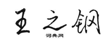 駱恆光王之鋼行書個性簽名怎么寫