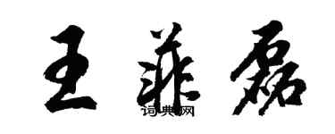 胡問遂王菲磊行書個性簽名怎么寫