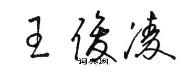 駱恆光王俊凌草書個性簽名怎么寫