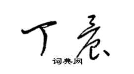 梁錦英丁晨草書個性簽名怎么寫