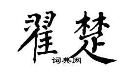 翁闓運翟楚楷書個性簽名怎么寫