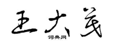 曾慶福王大茂草書個性簽名怎么寫