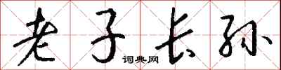 老子長孫怎么寫好看