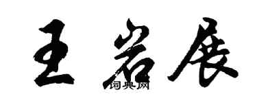 胡問遂王岩展行書個性簽名怎么寫