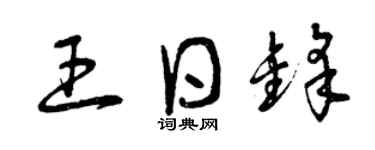 曾慶福王日鋒草書個性簽名怎么寫