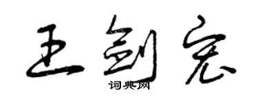 曾慶福王劍宏草書個性簽名怎么寫