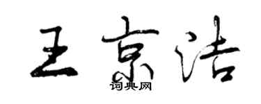曾慶福王京潔行書個性簽名怎么寫