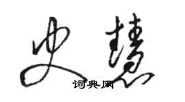 駱恆光史慧草書個性簽名怎么寫