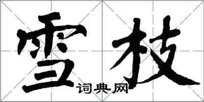 翁闓運雪枝楷書怎么寫