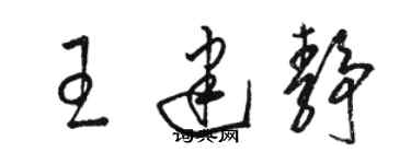 駱恆光王建靜草書個性簽名怎么寫