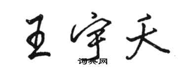 駱恆光王宇夭行書個性簽名怎么寫