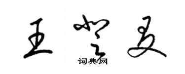 梁錦英王登友草書個性簽名怎么寫