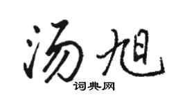 駱恆光湯旭行書個性簽名怎么寫