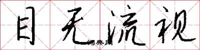 目無流視怎么寫好看