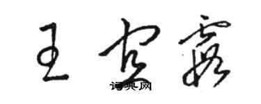 駱恆光王宜霞草書個性簽名怎么寫