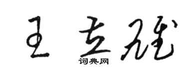 駱恆光王立雄草書個性簽名怎么寫